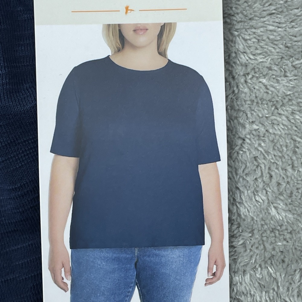 Orvis Women's XXL Blouse Blue Pima Cotton e0127